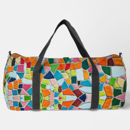 Lebhaftes geometrisches Muster, farbenfroh detaill Duffle Bag