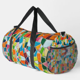 Lebhaftes geometrisches Muster, farbenfroh detaill Duffle Bag