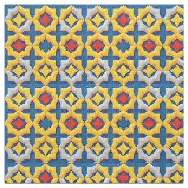 Lebhaftes geometrisches Muster mit fetten Farben Stoff (Muster)