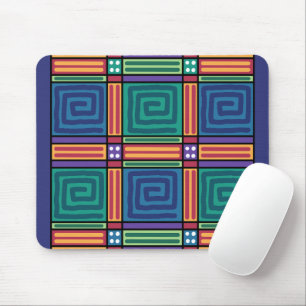 Lebhaftes geometrisches Muster Mousepad