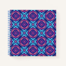 Lebhaftes geometrisches Muster Notizbuch