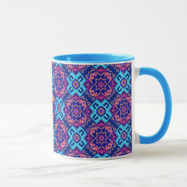Lebhaftes geometrisches Muster Tasse