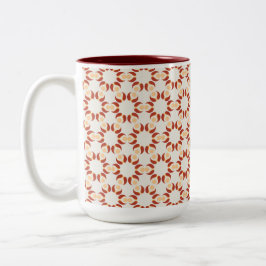 Lebhaftes geometrisches Muster Zweifarbige Tasse