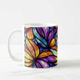 Lebhaftes Glas: farbenfrohe Gestaltung Kaffeetasse