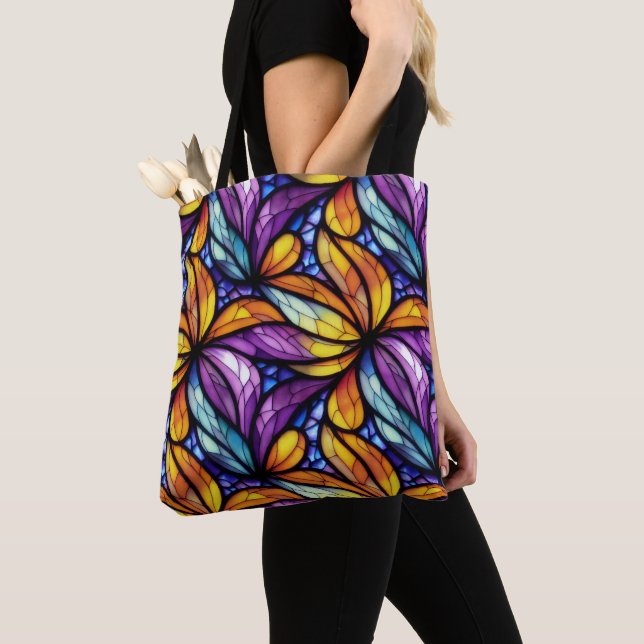 Lebhaftes Glas: farbenfrohe Gestaltung Tasche (Von Nahem)