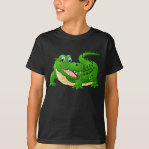 Lebhaftes glückliches Krokodil T-Shirt