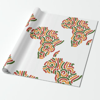 Lebhaftes, in Afrika Inspiriertes Wrapping Paper Geschenkpapier