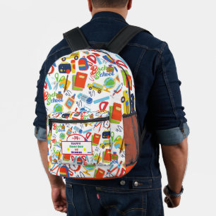 Lebhaftes, individualisierbares Zurück zu Schulfor Bedruckter Rucksack