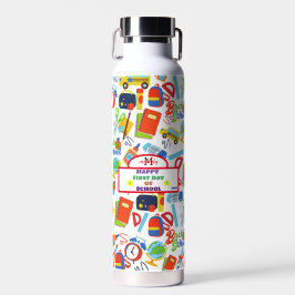 Lebhaftes, individualisierbares Zurück zu Schulfor Trinkflasche
