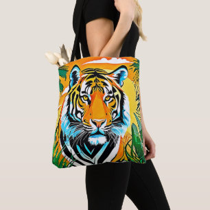 Lebhaftes Jungle Tiger Art Design Tasche