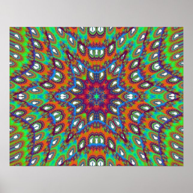 Lebhaftes Kaleidoskop-Wall-Poster Poster (Vorne)
