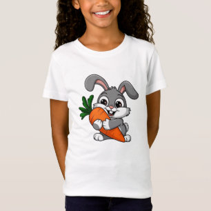 Lebhaftes Kaninchen mit großer Karotte T-Shirt