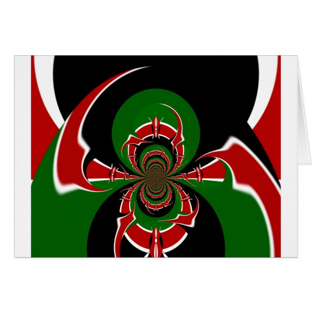 Lebhaftes kenianisches Flaggenmuster: Eine mächtig (Vorderseite (Horizontal))