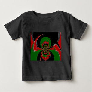 Lebhaftes kenianisches Flaggenmuster: Eine mächtig Baby T-shirt