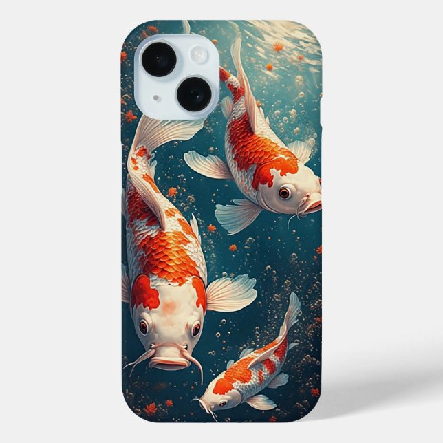 Lebhaftes Koi Fish Schwimmen Case-Mate iPhone Hülle (Rückseite)