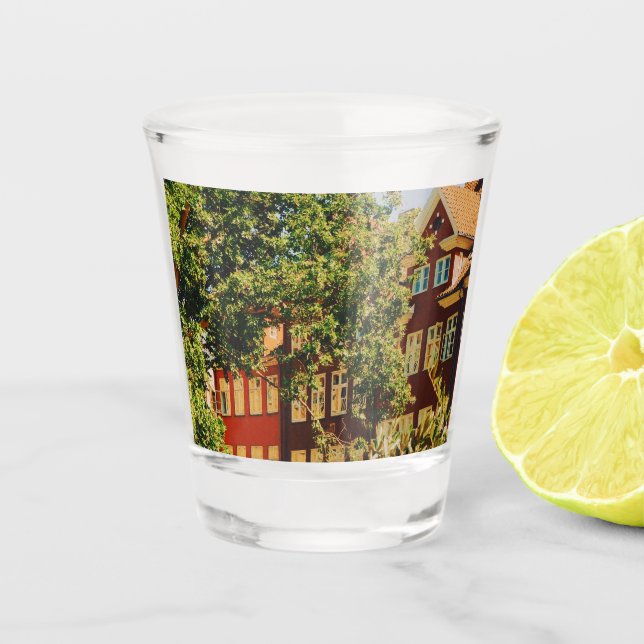 Lebhaftes Kopenhagen Schnapsglas (Vorderseite)