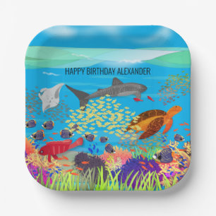 Lebhaftes Korallenriff von Ningaloo Inspiriert Pappteller