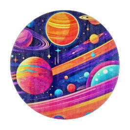 Lebhaftes kosmisches Symphoniedesign Schneidebrett