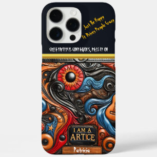Lebhaftes Kunstwerk mit beeindruckender Augenparti iPhone 16 Pro Max Hülle