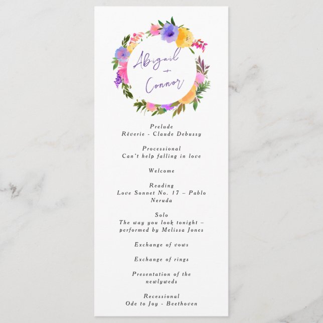 Lebhaftes Lässiges Magenta Violet Gelb Programm (Vorderseite)