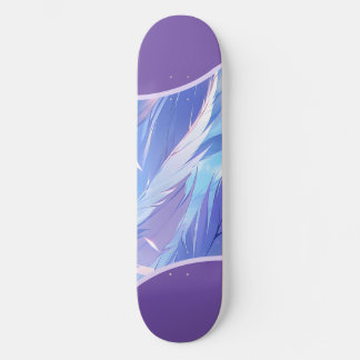 Lebhaftes Lila Feathers Design Skateboard