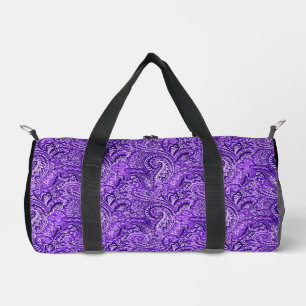 Lebhaftes Lila Paisley Duffle Bag