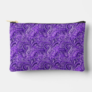 Lebhaftes Lila Paisley Zubehörtasche