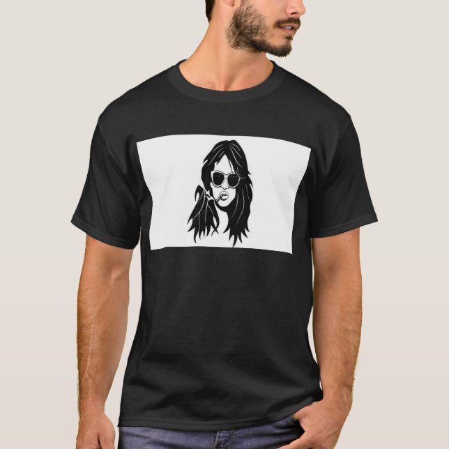 Lebhaftes Mädchen in den Schatten T-Shirt (Vorderseite)