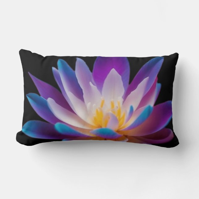 Lebhaftes mehrfarbiges Design der Blume - Kissen f (Vorderseite)