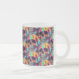 Lebhaftes Melting Skull Mattglastasse