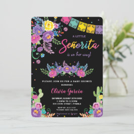 Lebhaftes mexikanisches Floral Señorita Baby Showe Einladung