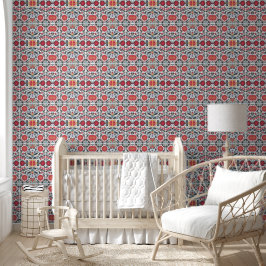 Lebhaftes mexikanisches Folk Art Floral Vector Mus Tapete