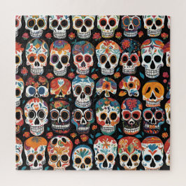 Lebhaftes mexikanisches Folk Art Skull Design