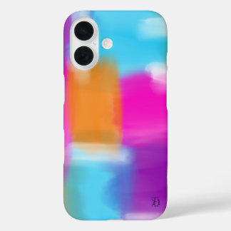 Lebhaftes minimales Abstraktes Kunstwerk iPhone 16 Hülle