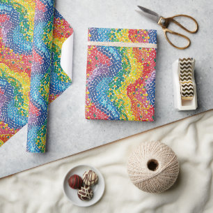 Lebhaftes Mosaik-Punktmuster - Abstrakt geometrisc Geschenkpapier