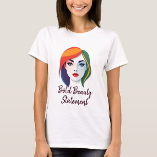 Lebhaftes Multicolor-Portrait T-Shirt