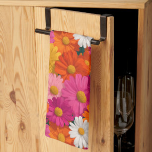 Lebhaftes, nahtloses Daisy-Muster Geschirrtuch