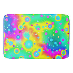 Lebhaftes Neon Blaze Muster Badematte