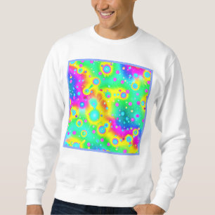 Lebhaftes Neon Blaze Muster Sweatshirt