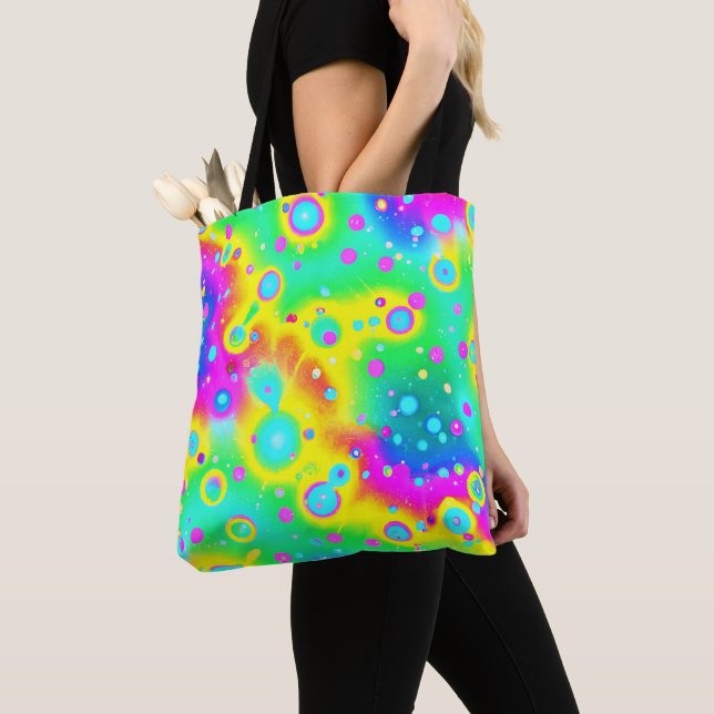 Lebhaftes Neon Blaze Muster Tasche (Von Nahem)