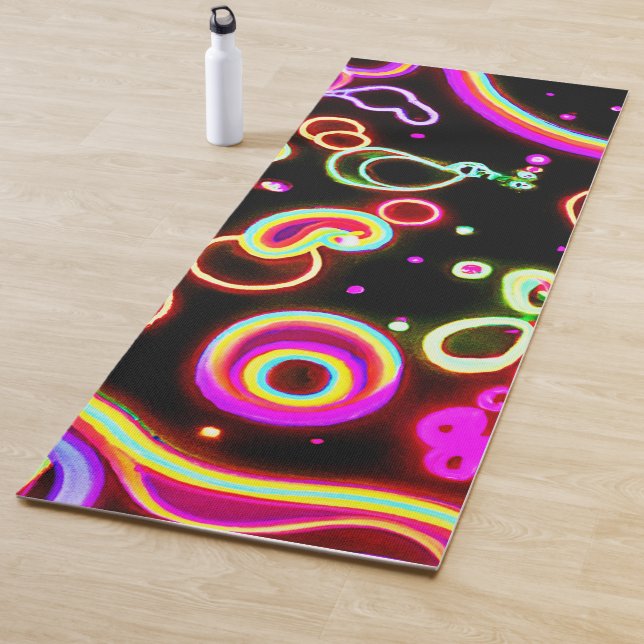 Lebhaftes Neon Glow Muster Yogamatte (Beispiel)