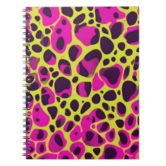 Lebhaftes Neon Leopard Print Notebook Notizblock