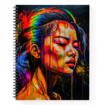 Lebhaftes Neon Portrait - Abstrakte expressionisti