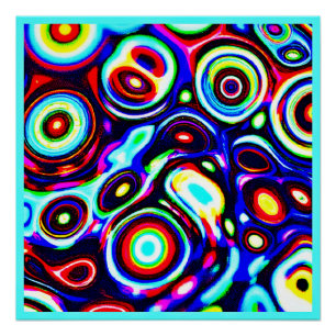 Lebhaftes Neonpulsemuster Poster