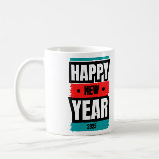 Lebhaftes Neujahrsdesign 2025 Kaffeetasse