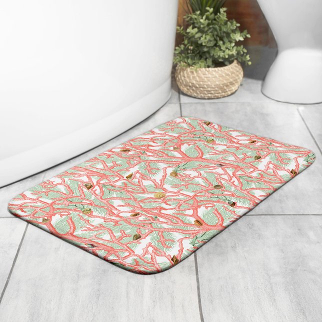 Lebhaftes Ocean Coral Branches Beach Pattern Badematte (Von Creator hochgeladen)