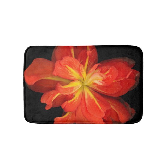 Lebhaftes Orange Begonia Macro Badematte (Vorderseite)