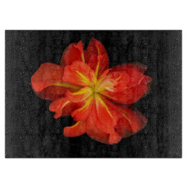 Lebhaftes Orange Begonia Macro Schneidebrett