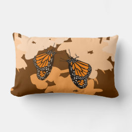 Lebhaftes Orange Monarch Butterfly-Paar Lendenkissen