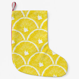 Lebhaftes Orangefarbenes Hintergrundmuster Kleiner Weihnachtsstrumpf